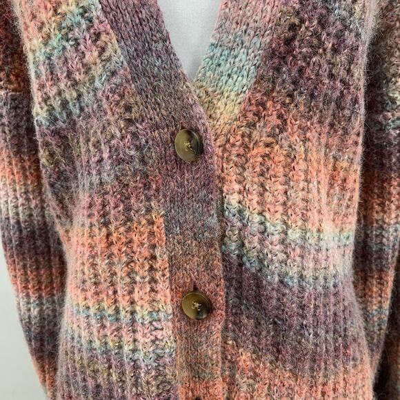 Sundance Sweater Womens XS Extra Small Northern Lights Ombre Wool Blend Cardigan - Picture 3 of 11